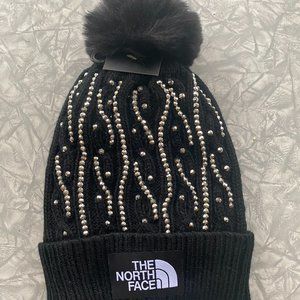The North Face Black Rhinestone Knitted Winter Hat